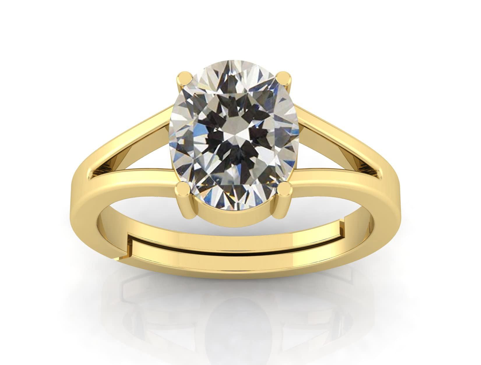 SIDHARTH GEMS 5.00 Ratti 4.50 Carat Zircon Ring Diamond Ring American Diamond Zircon Stone Gold Plated Metal Adjustable Ring for Men and Women (B0CD48NL3J) Amazon Price History, Amazon Price Tracker