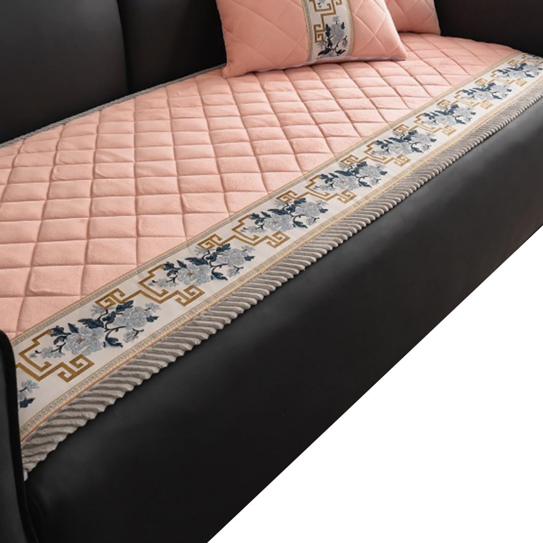 Housse de canapé anti-poils d'animaux rose vintage 150cm pour protéger le banc