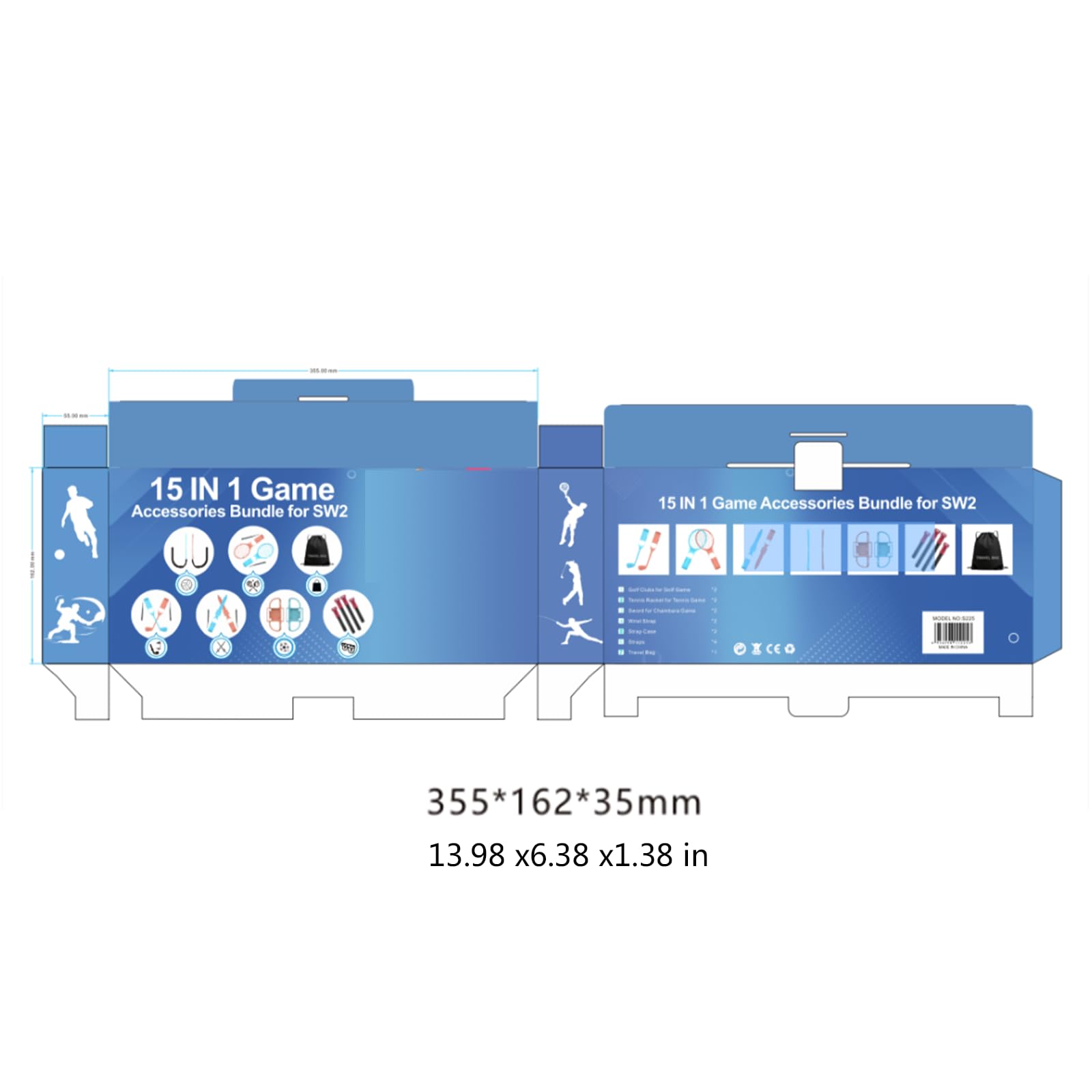 NS2 All-Inclusive 15 in 1 Sensore di Movimento Sport Kit Attivo e Interattivo Gaming Entertainment Player Sport Pack per gli appassionati di gioco