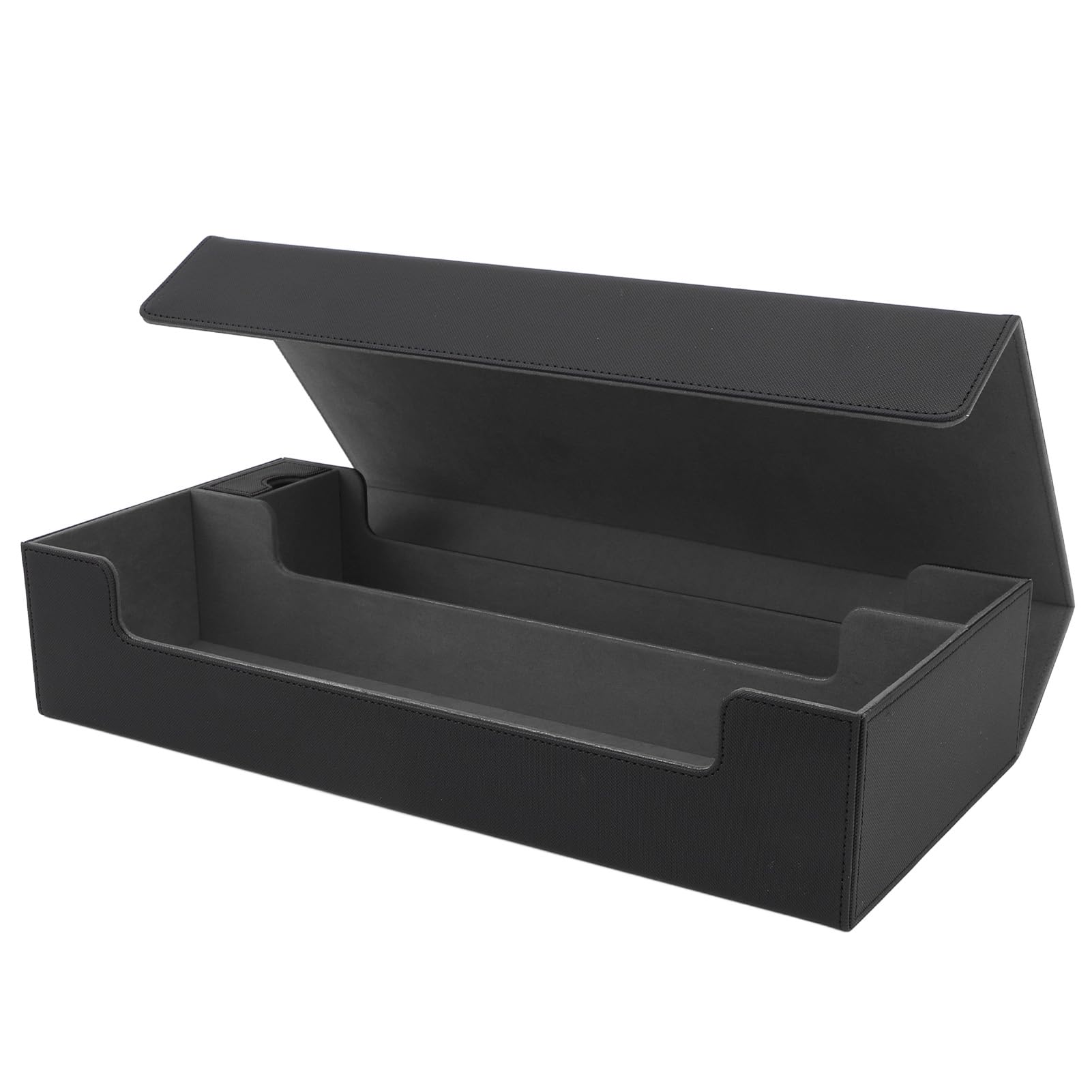 Fabater Pudełko do Przechowywania Kart ze Skóry PU z Magnetycznym Zamknięciem, Duże Etui na Karty na ponad 550 Kart do Gry, Szuflada z Organizerem Karty Kolekcjonerskie (BLACK)