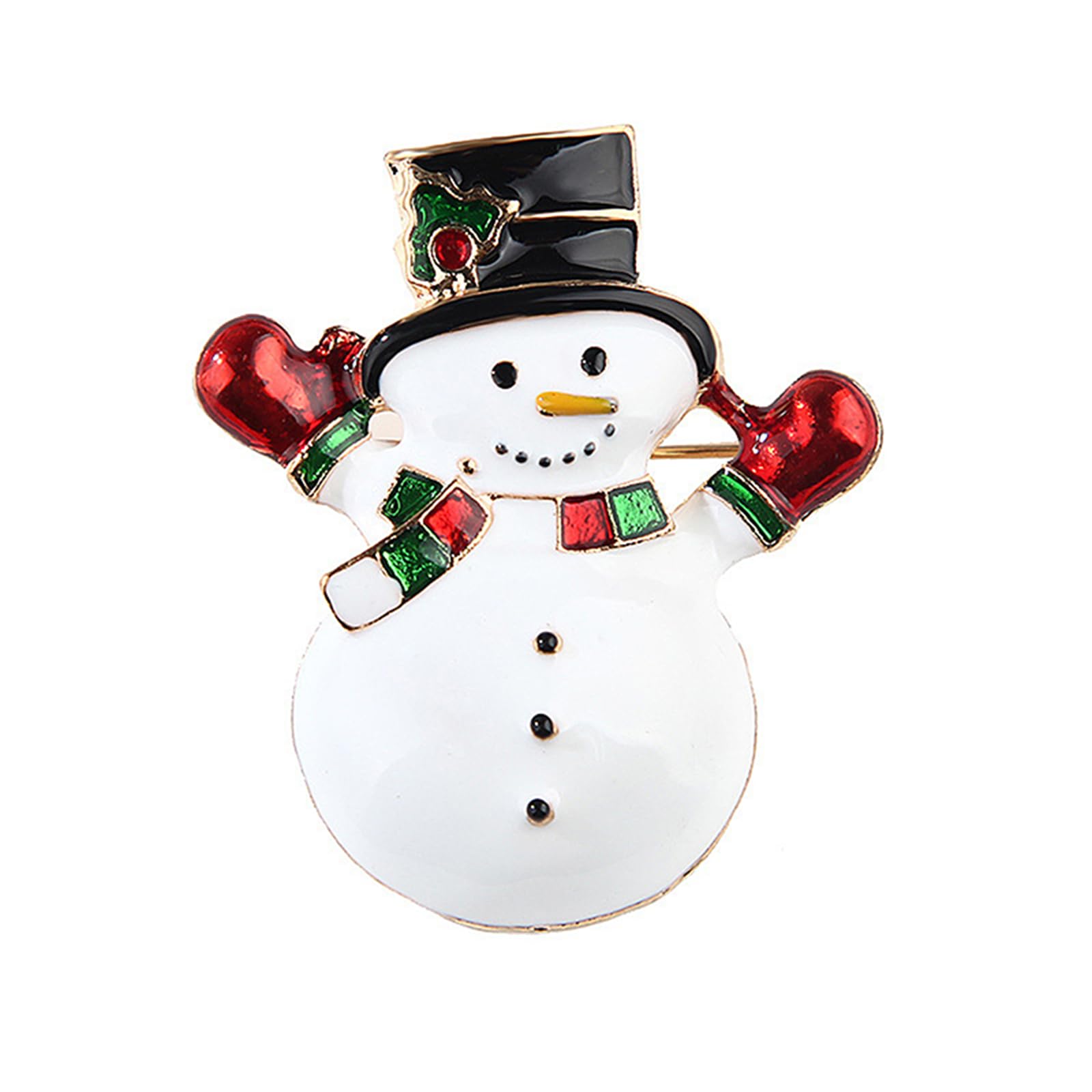 Dreuyet Christmas Brooch Pins for Women Crystal Rhinestone Christmas Brooch Christmas Tree Snowflake Bell Reindeer Brooches Multi-Colored Christmas