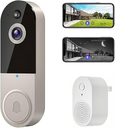 Timbre de puerta seguro, cámara inalámbrica segura, timbre seguro, cámara Simply SafeDoorbell, timbre de video WiFi, timbre de video inalámbrico