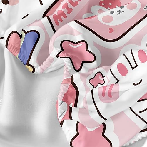 Miniatura 5 de CVHouse Juego de sábanas Kawaii tamaño individual, juegos de ropa de cama Kawaii de conejo para niñas, niños y adolescentes, juegos de sábanas