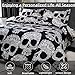 ZHH E-COMMERCE Duvet Cover Set Queen Size - Skull Skeleton 3 Pcs Comforter Cover Set for Adults and Kids, Gothic Horror Bedding Set with 1 Quilt Cover and 2 Pillowcases, for Bedroom Bed Decor