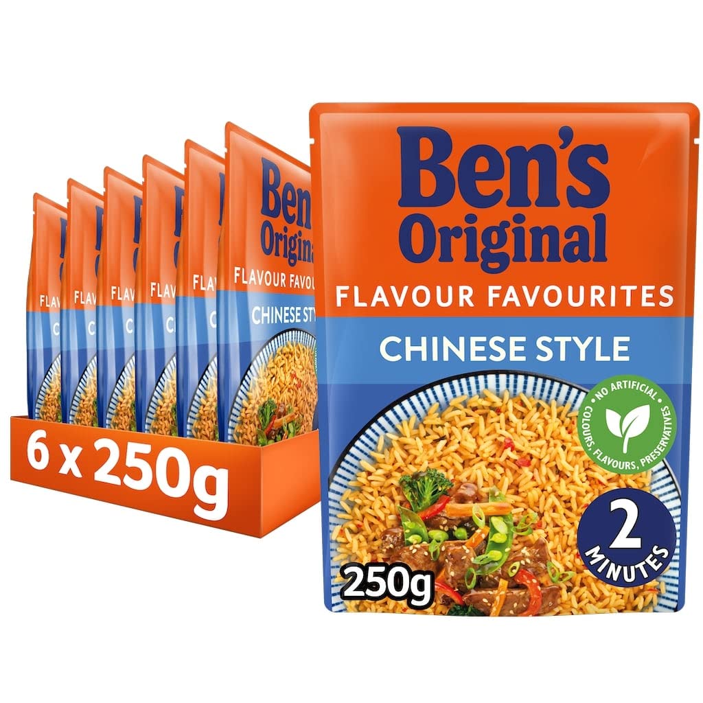 Ben's Original Chinese Style Microwave Rice, Bulk Multipack 6 x 250 g pouches