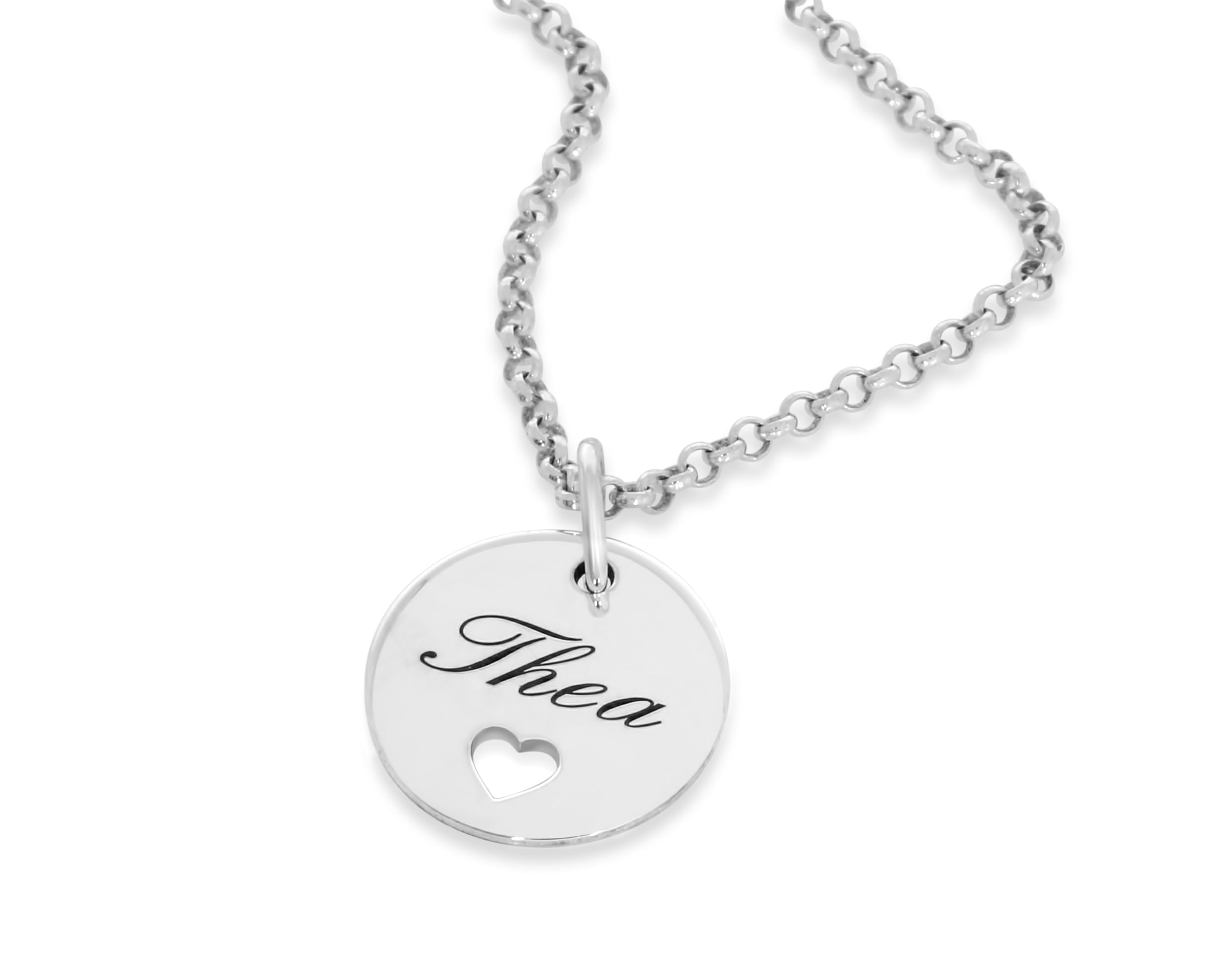925 Silber Kette Namenskette mit Herz Silberkette mit Namen Echtschmuck moderne Kette mit Gravur Geburt Taufe Einschulung personalisiert | HANDMADE IN GERMANY