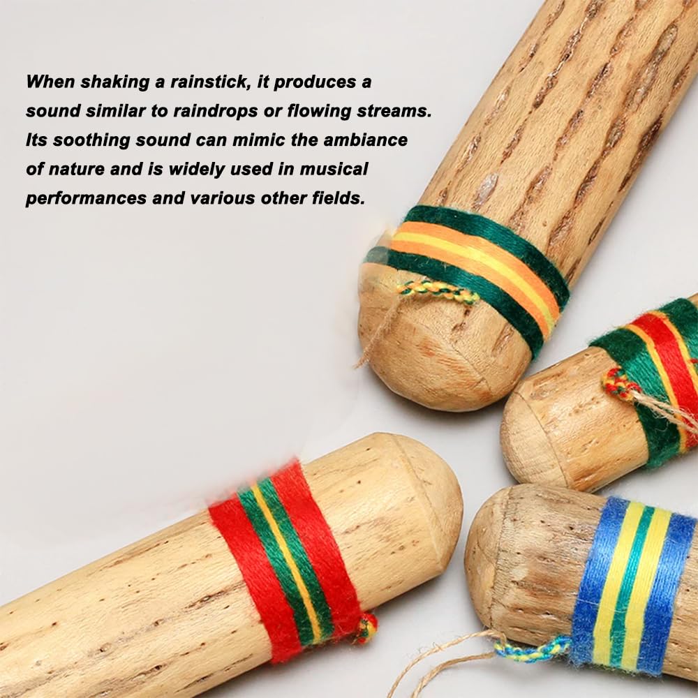 Instrumento profesional de curación con sonido, palo de lluvia de cactus, 4-5 cm de diámetro, incluye caja de almacenamiento, yoga/meditación,50CM