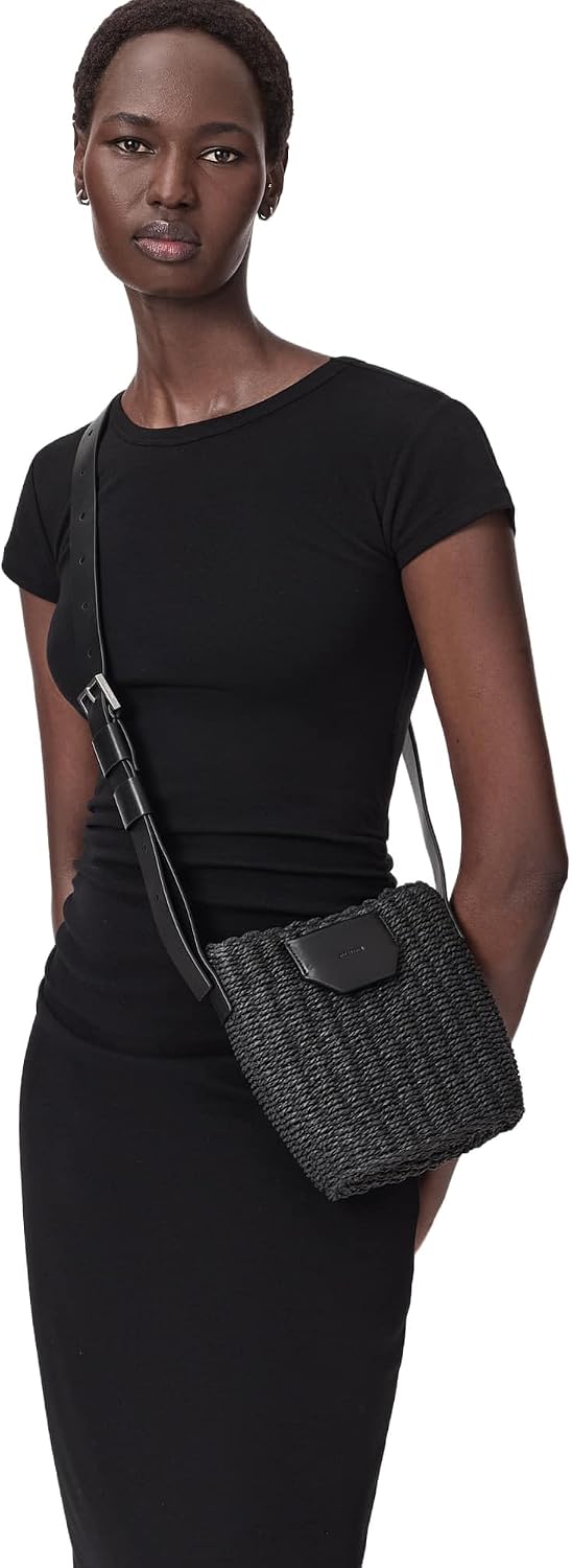 AllSaints Women's Alba Paper Crossbody Black One Size