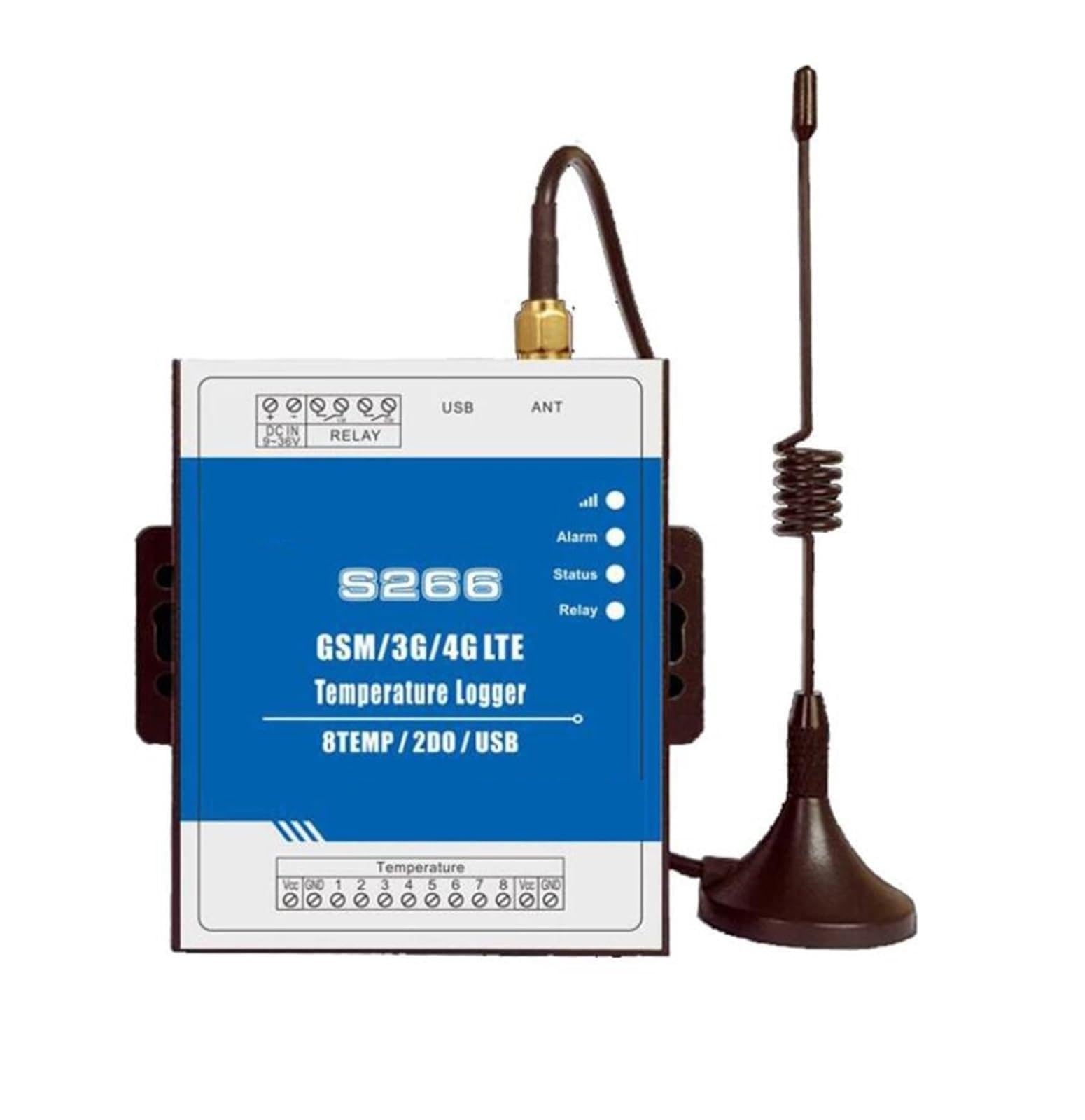 Mjfvn Kit2 2G 8 Temperature Inputs Gsm 2G 3G 4G Data Logger Remote Controller With Sensor Optional(Kit2 2G)