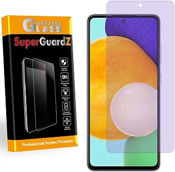 [2-Pack] for Samsung Galaxy A52 5G / A52 4G / A52s 5G / A53 5G Screen Protector Anti Blue Light Tempered Glass, Eye Protection, SuperGuardZ, 9H, 0.3mm, Anti-Scratch, Anti-Bubble