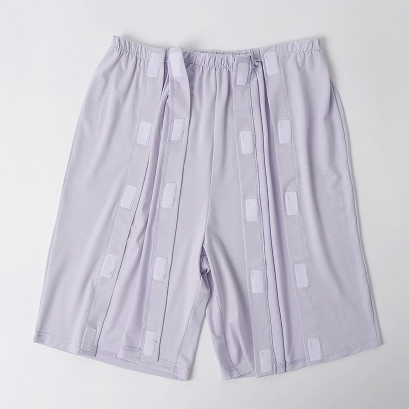 Ropa para el cuidado del paciente, Women's Adaptive Tear Away Patient Pajamas Short Sleeve Shorts Purple Multiple Sizes(Purple B,Large)