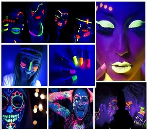 Tinta Facial + 3 Batom Festa Neon Balada 15 Anos Casamento