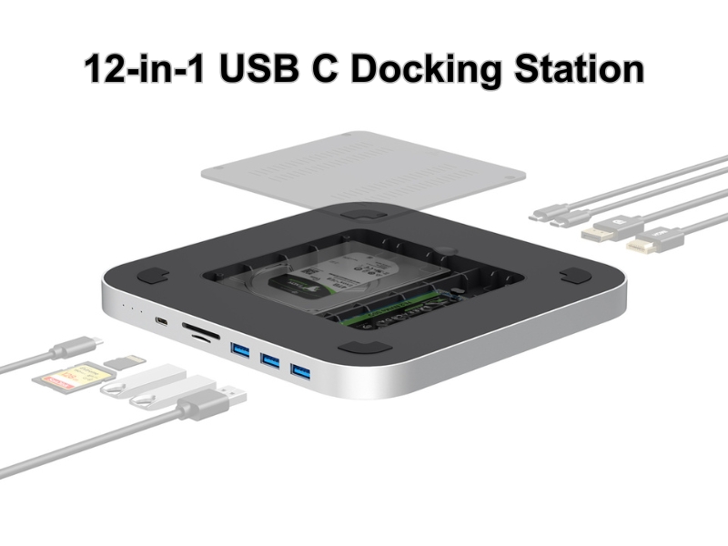 Amazon.com: GEWOKLIY Mac mini Dock, USB-C Docking Station with