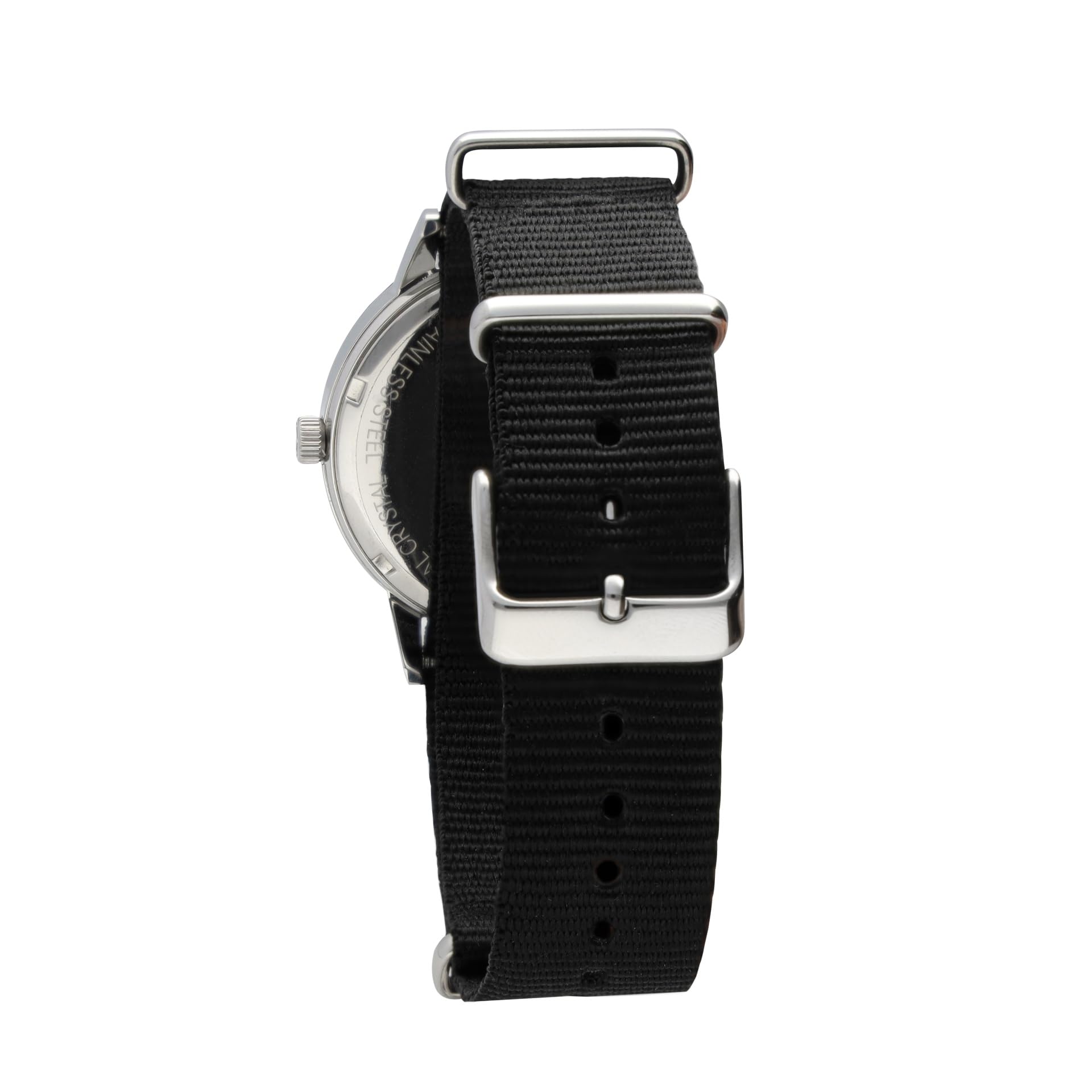 Mercedes-Benz Orologio da polso da uomo, 42 mm, acciaio inox/nylon, movimento al quarzo Miyota, impermeabile 5 ATM, vetro minerale, colore: nero/blu