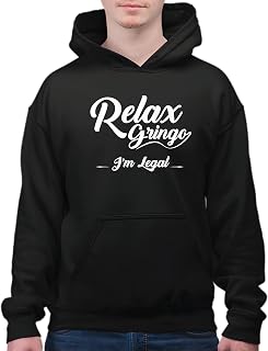 Funny Legal Status Gift Lax Gringo for supporters of Immigration Reform and Humor Lovers Black and Muticolor Unisex Hoodie