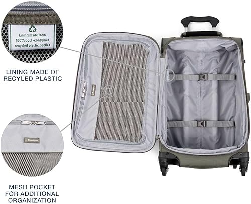 Miniatura 128 de Travelpro Maxlite 5 - Juego de 2 piezas de equipaje de mano de tela, expandibles con 4 ruedas giratorias, bolso blando para debajo del asiento, Negro