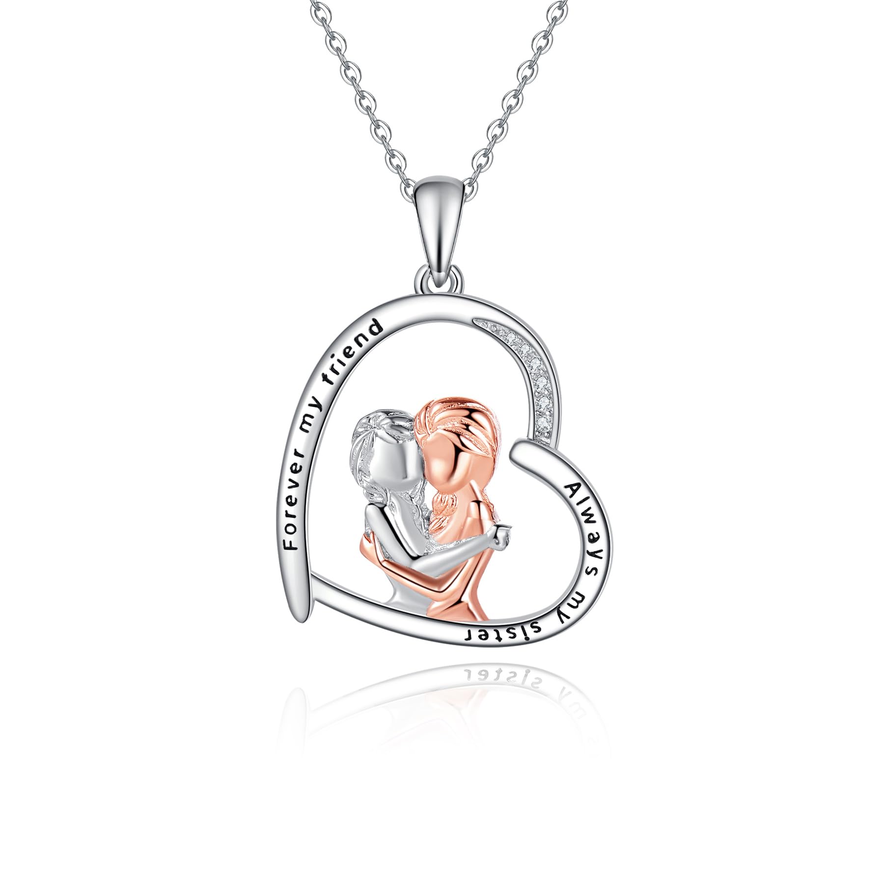 Abbraccio Di Sorella Regali Di Sorella Collana Di Sorella In Argento Sterling Collana Di Ciondolo Di Sorella Gioielli Regali Di Compleanno Per L'Amica Sorella Donne Femminili