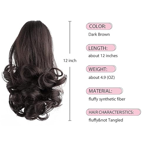 Miniatura 9 de HSPJHTM Extensiones de cola de caballo, extensiones de cabello rubio, extensiones de cola de caballo para mujer, extensiones de cabello rizado de 20