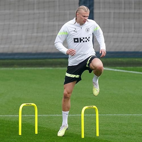 Miniatura 3 de FORZA Soccer Pro - Arcos para pasar, paquete de 4 unidades, césped y 4 G, bases opcionales