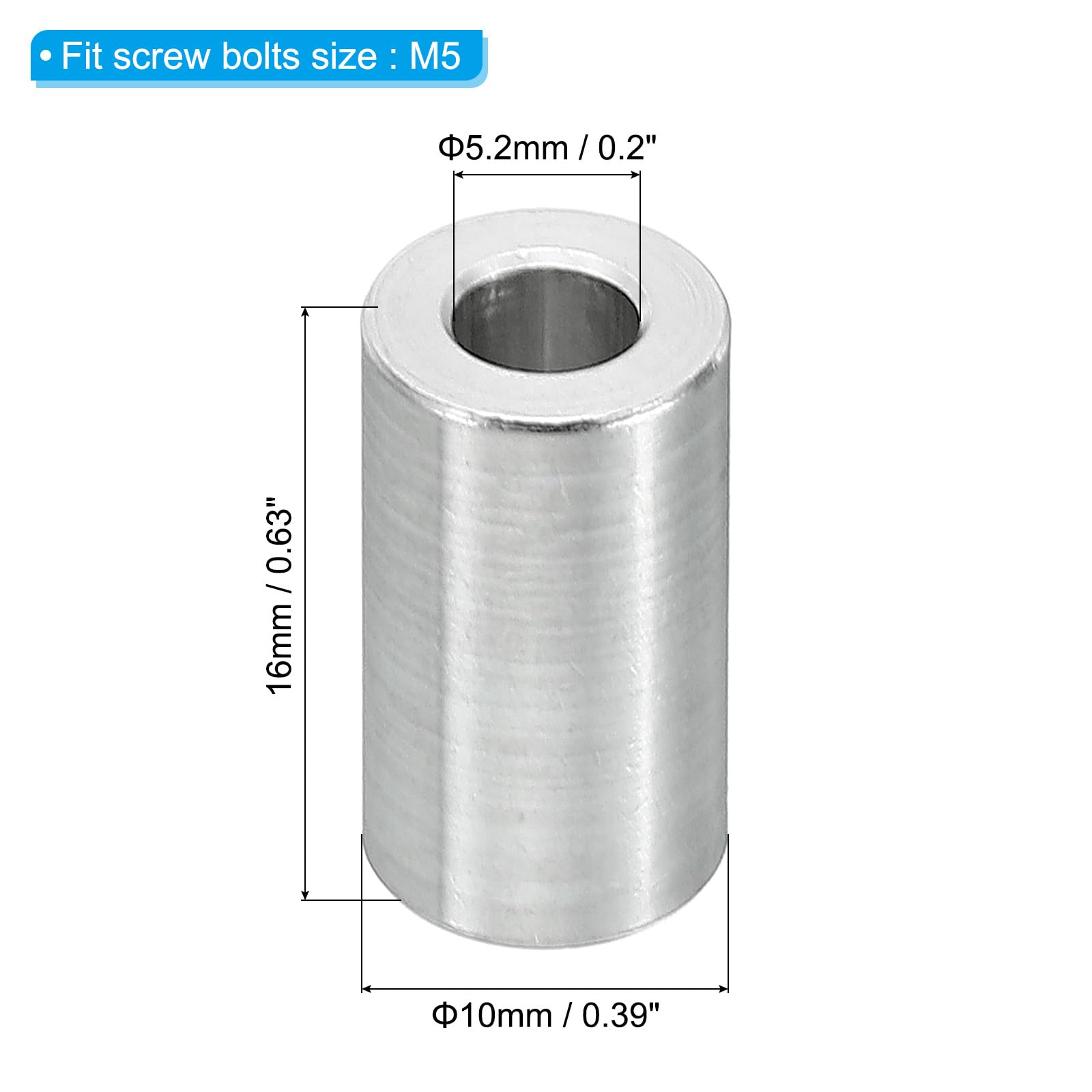 PATIKIL M5 Aluminum Spacers - Image 2