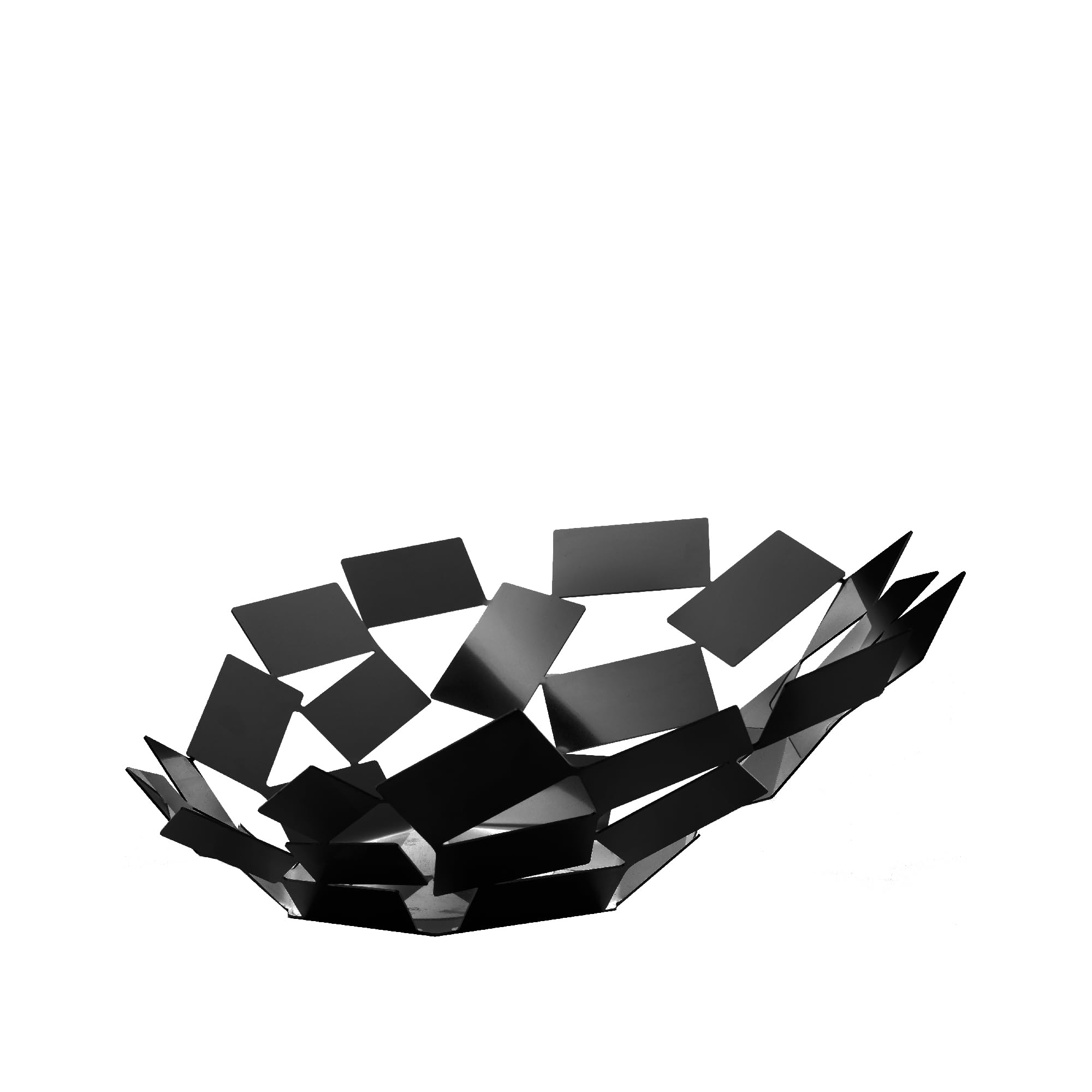 Alessi La Stanza dello Scirocco MT03 B - Centre de Table Design, en Acier Coloré à la Résine au Époxyde, Noir