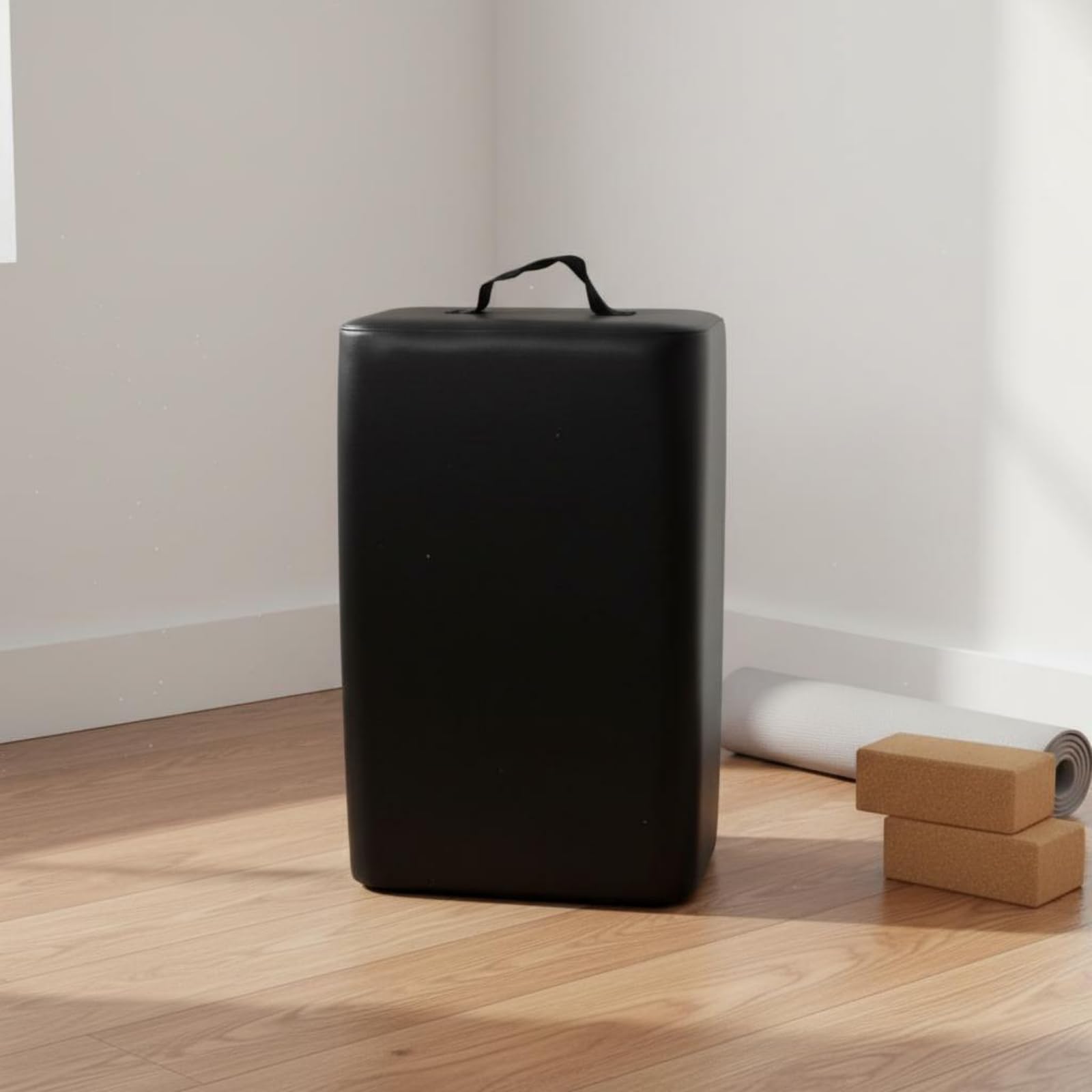 Box Pilates Scatola per Training Blocchetto di Posizionamento Accessorio per Ginnastica Struttura Solida in Legno con Superficie Liscia E Schiuma