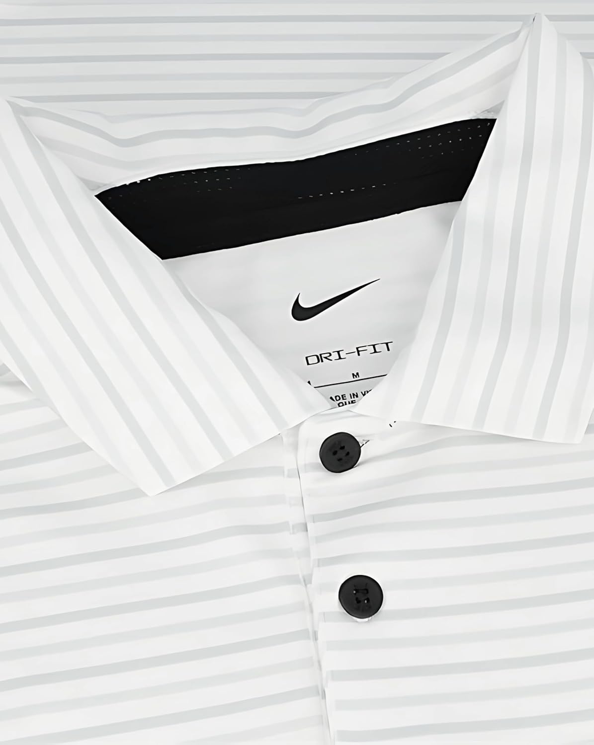 Nike Men's Dri-FIT Tour Golf Polo White | Black (Stripes) XX-Large - Image 2