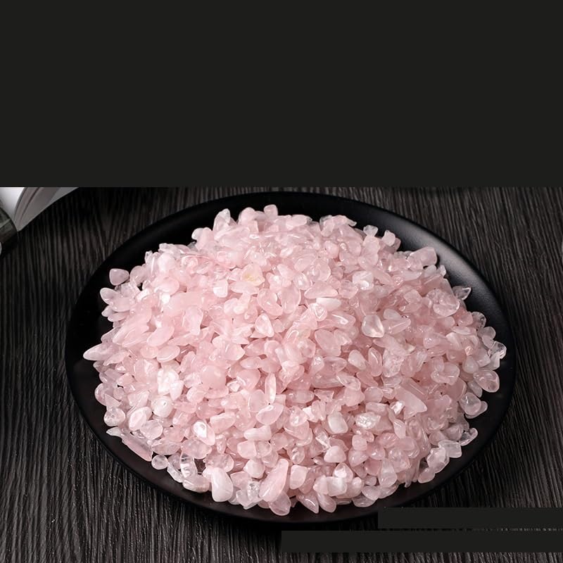 Grava Decorativa para acuarios, Grava de Cristal Rosa for Acuario y Manualidades (Varios tamaños, Paquete de 3)(3-5mm1000g)