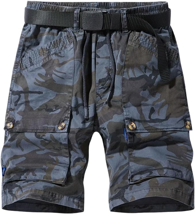 Men's Summer Streetwear Casual Printed Loose Straight Cargo Shorts Daily Outdoor