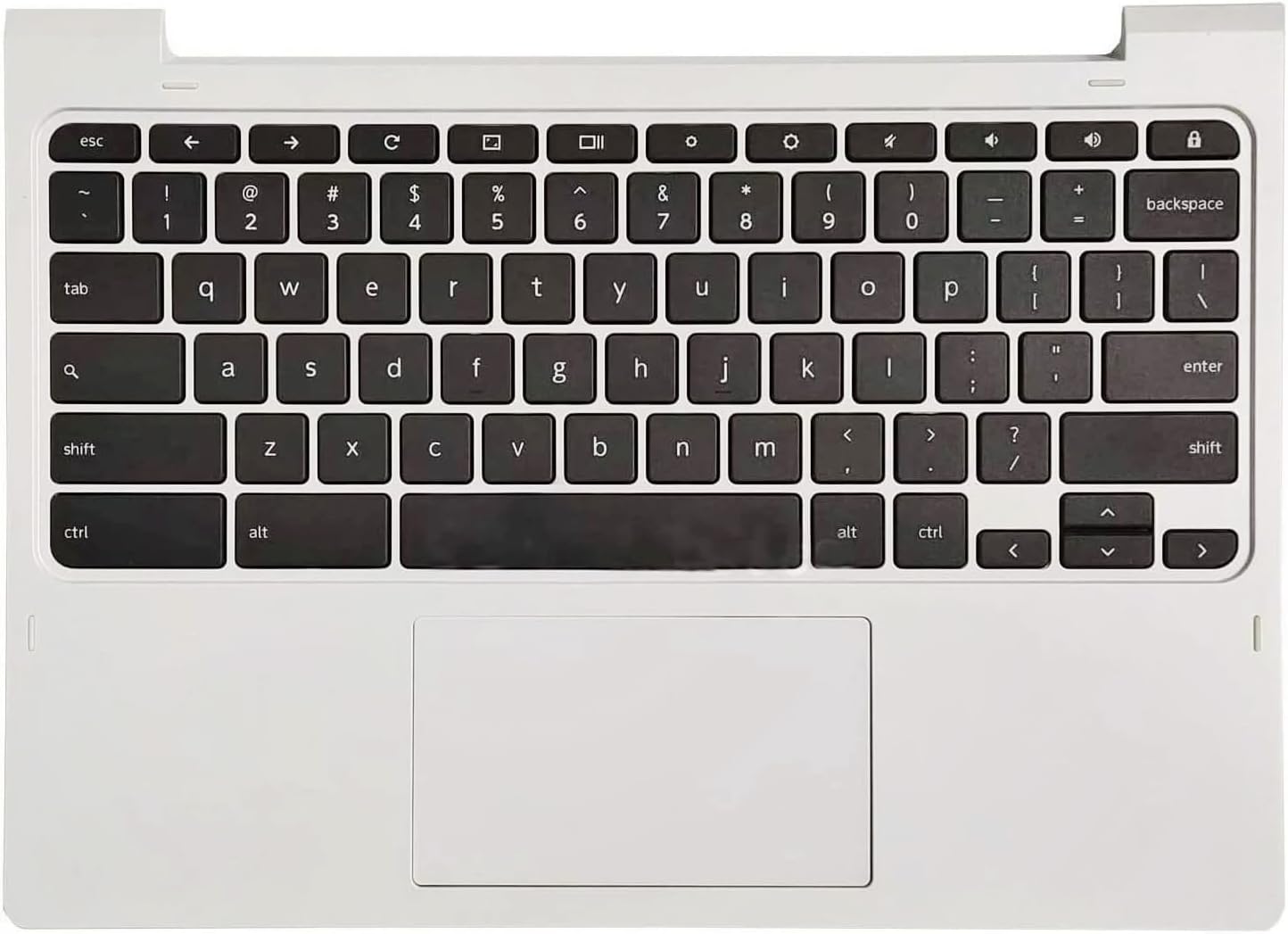 New Replacement for Lenovo Chromebook 11 C330 Laptop Upper Case Palmrest Keyboard Touchpad Assembly Part 5CB0S72816 5CB1B77634 White