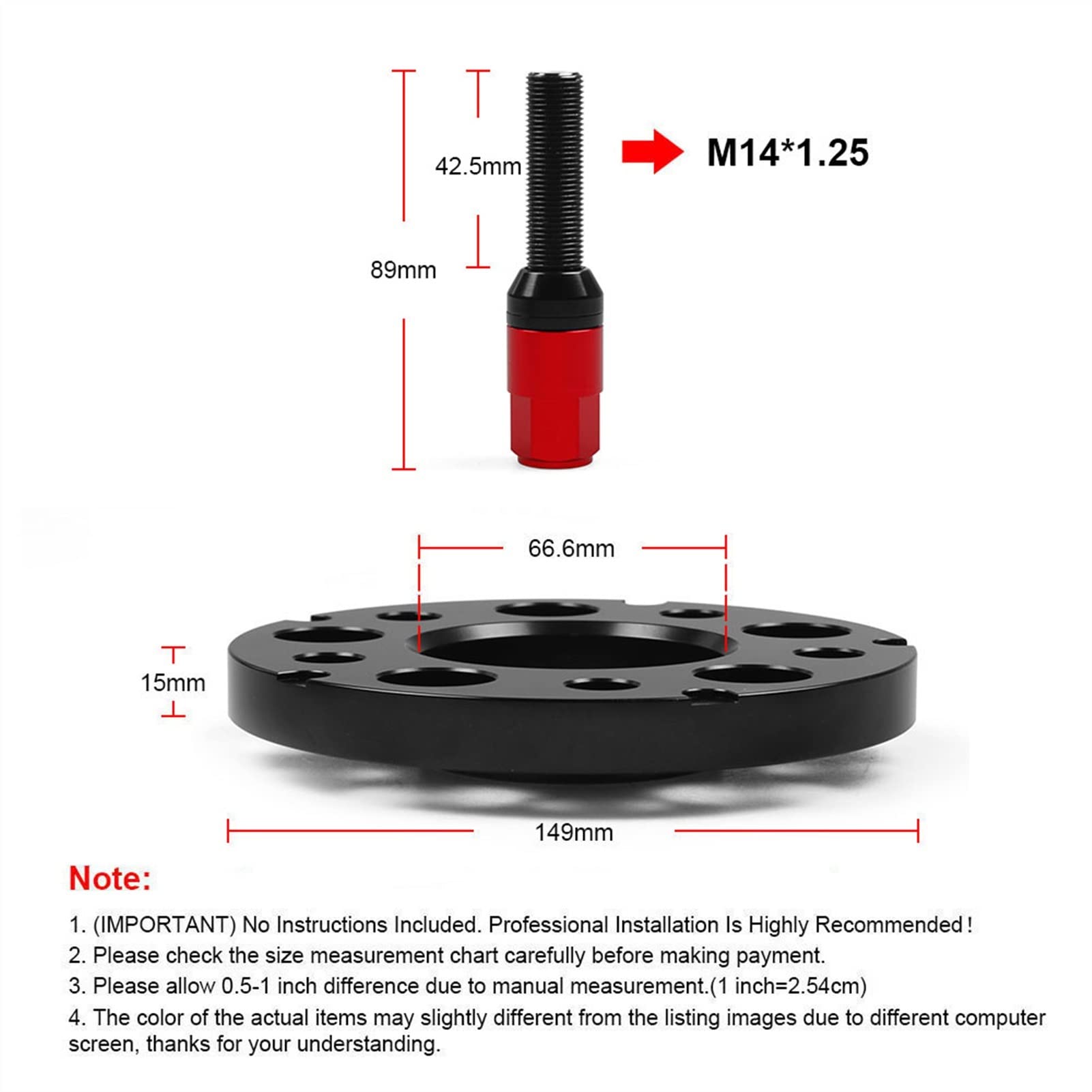15mm 66.6mm 5x112mm piasta z otworem centrycznym dystansowe koła