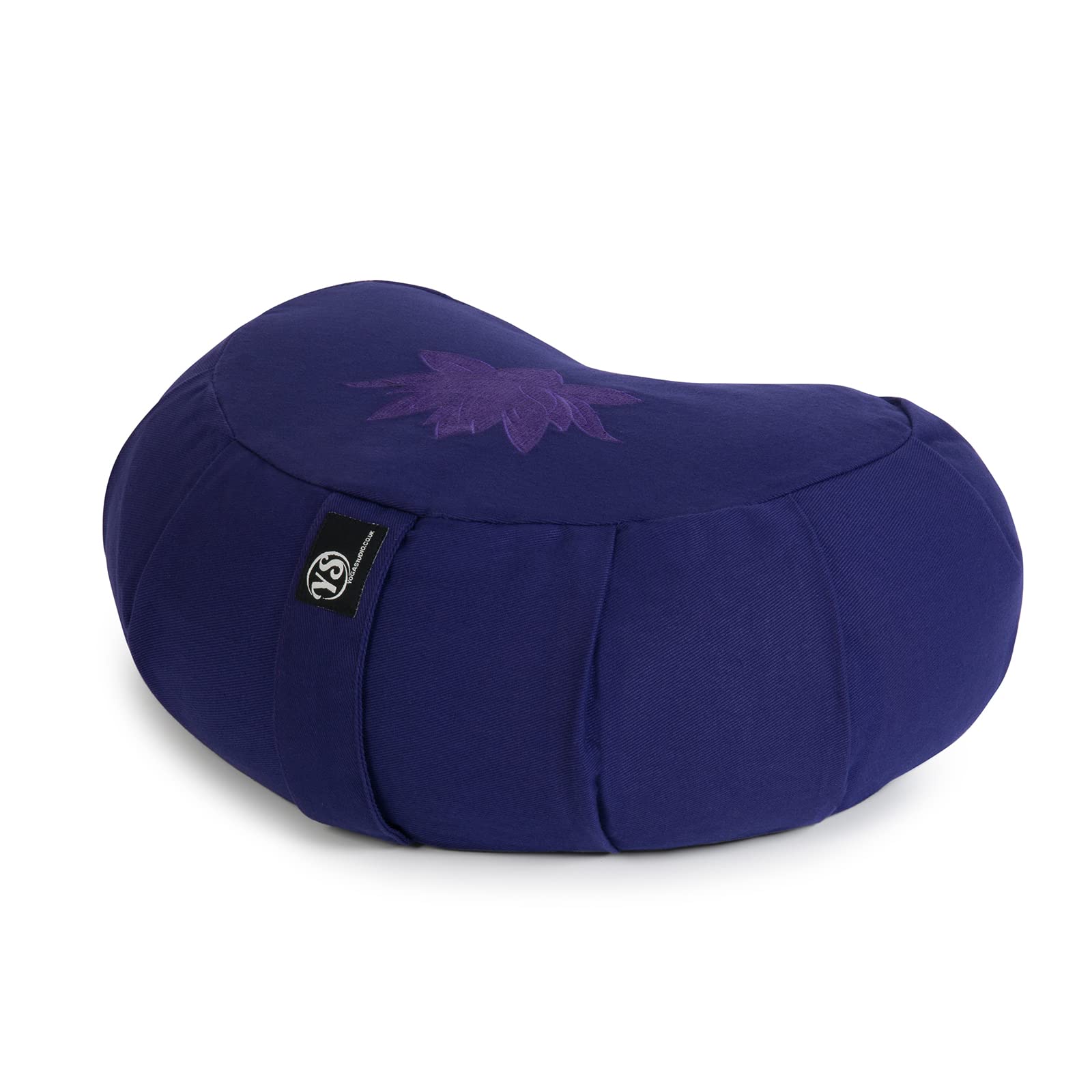 Yoga Studio ZAF/CRES/Purp/Lot/YS, Cuscino Meditazione Zafu Mezzaluna di Grano saraceno-Foglia di Loto-Viola Unisex-Adulto, Standard