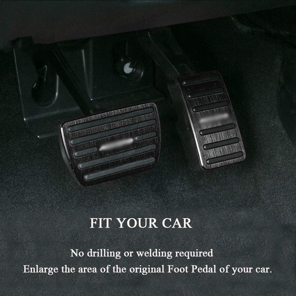 XITER No Drill Anti-Slip Aluminum Gas Brake Pedal Cover Foot Pedal Pads kit For Honda Accord LX EX-L TOURING EX 2013 2014 2015 2016 2017 2018 2019 2020 2021 2022(Not Fit Sport)(BLACK)