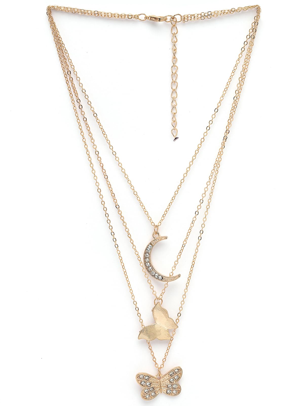 Scintillare By Sukkhi Beautiful Multistyle Gold Plated 3 Layered Butterfly Moon Pendant Necklace for Women & Girls |Birthday Gift for Girls And Women Anniversary Gift for Wife| Gifts|N106618 (B0CQFYMK4D) Amazon Price History, Amazon Price Tracker