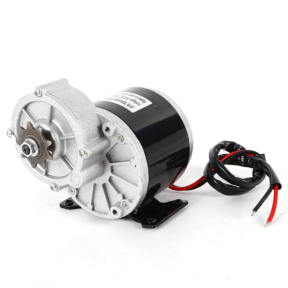 XUANIIIL 24 Volt 350 Watt Gear Reduction Electric Motor, Bicycle Brushed Motor Reductor for Electric Bicycle Bike Scooter MY1016Z3 with 9 Tooth Sprocket