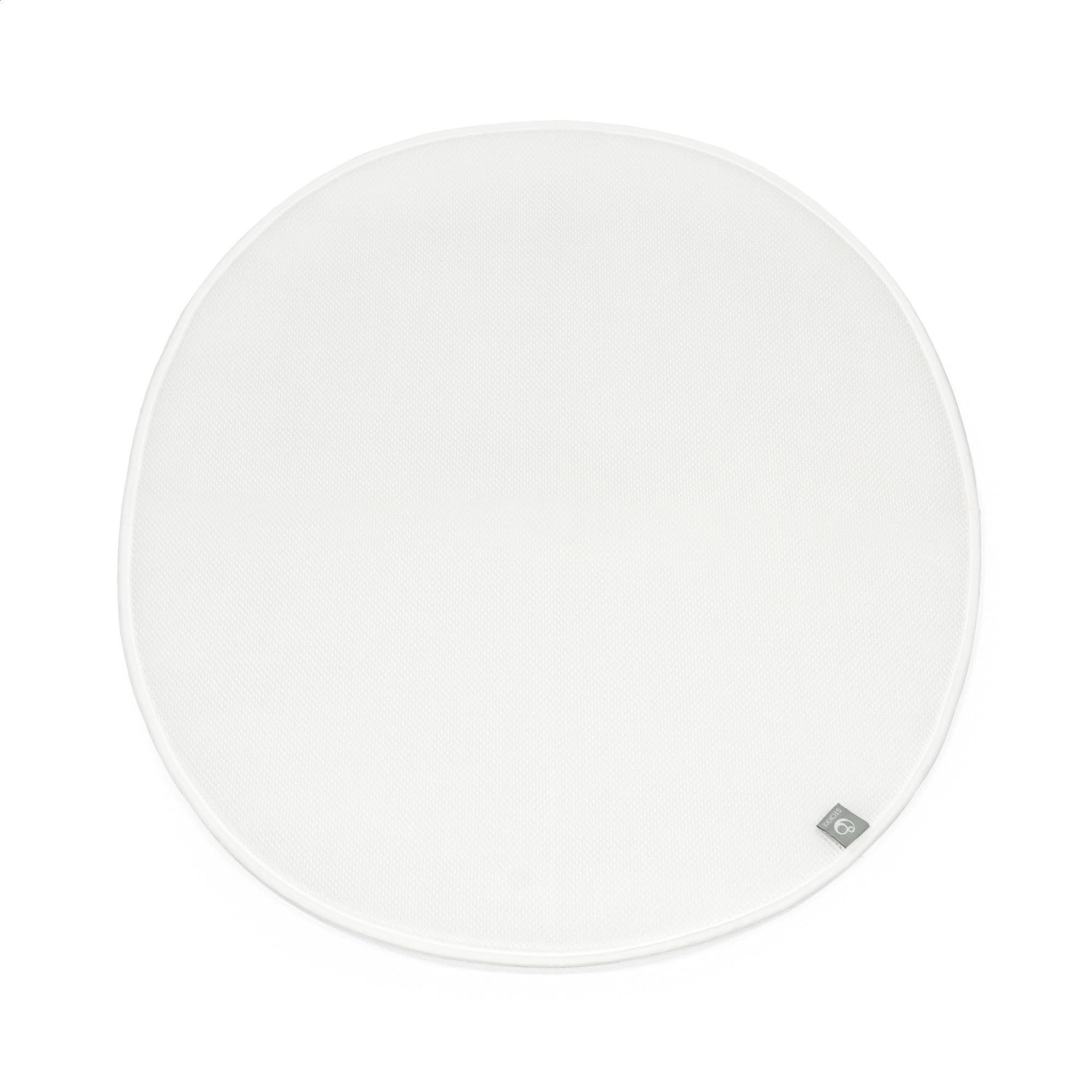 Stokke Sleepi Mini Protection Sheet, White - Protects Oval Stokke Sleepi Mini Mattress Against Accidents & Spills - Exterior Made of Breathable 3D Mesh - Machine Washable