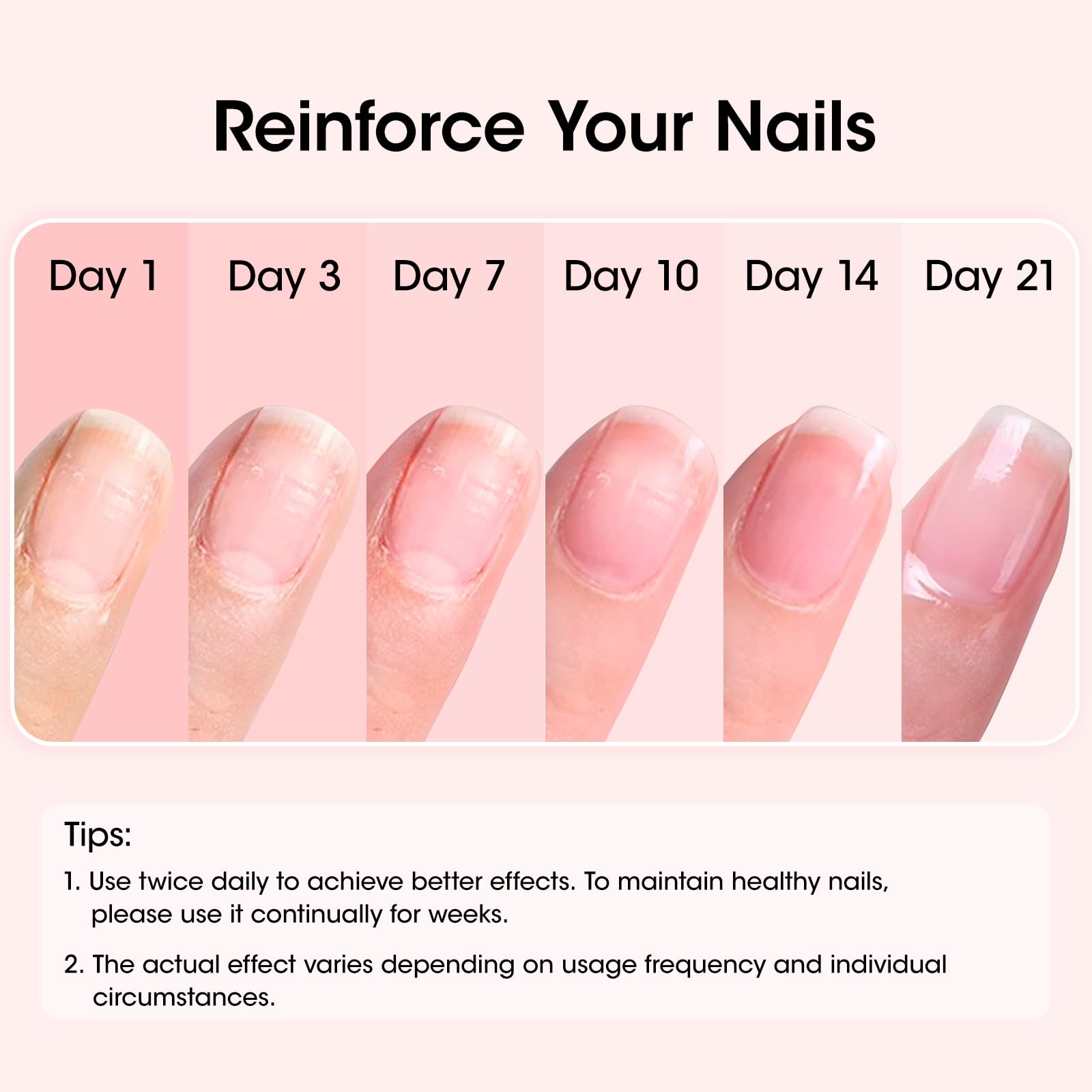 Gellen Nail Strengthener, 4-IN-1 Nail Repair Growth Hardener Protein Treatment for Thin Weak Brittle Damaged Imperfect Nails - Image 3