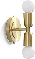 Vista 10 de BRIGHTTIA Luna Duo - Aplique de pared de 2 luces, accesorio moderno de mediados de siglo para pared y techo, lámpara Edison minimalista para pasillo