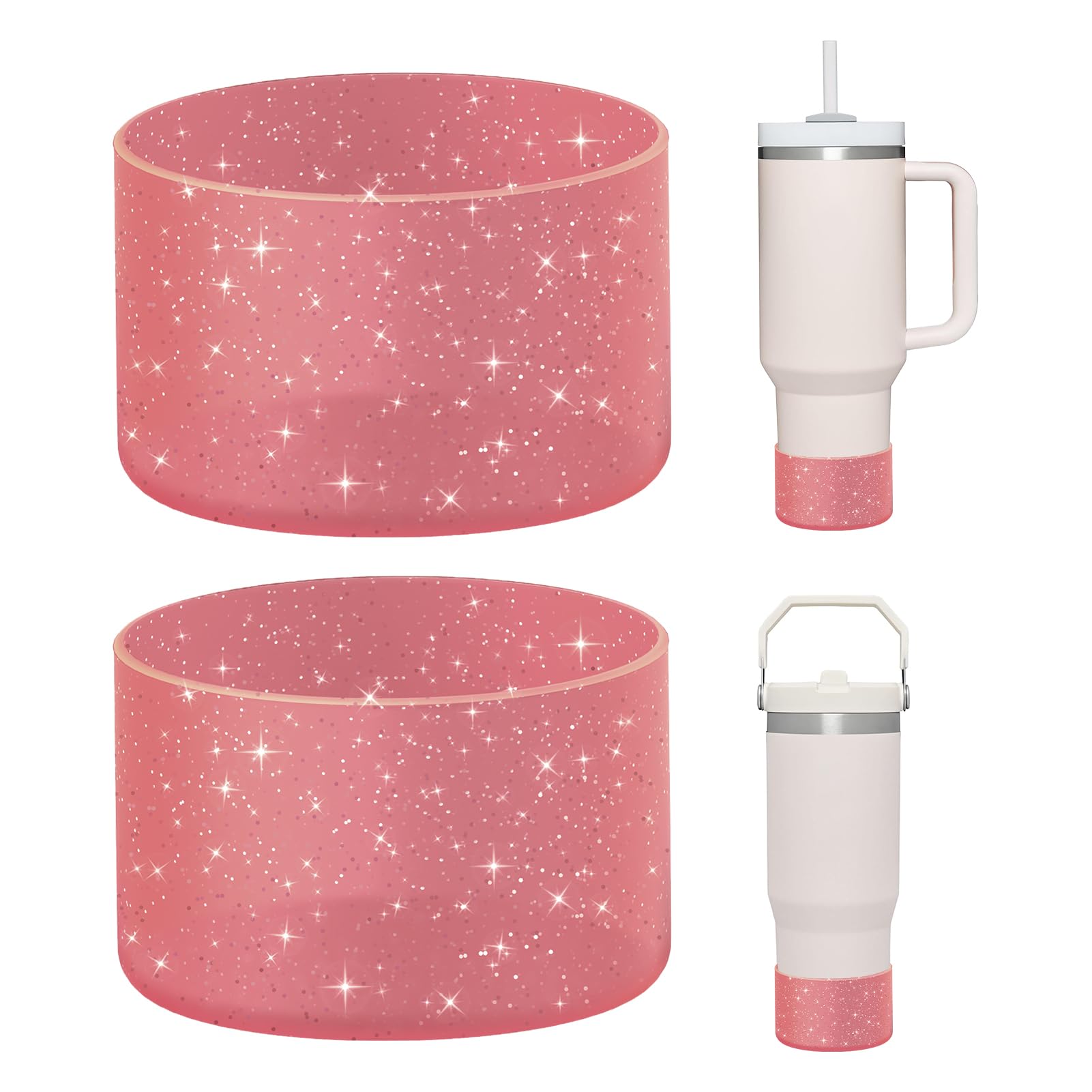WUQID Silikon-Wasserflaschenstiefel (Diamanttextur) – Schutz Für Flaschen Von 340 Ml Bis 1134 Ml, Rutschfest, BPA-frei