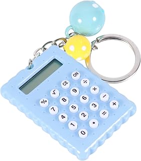 Amosfun Chaveiro De Calculadora De Bolso Para Calculadora Para Calculadora Com Fivela De Chave Calculadora Pequena Tamanho De Bolso Pvc Calculadora De Cores Doces Calculadora Estilo