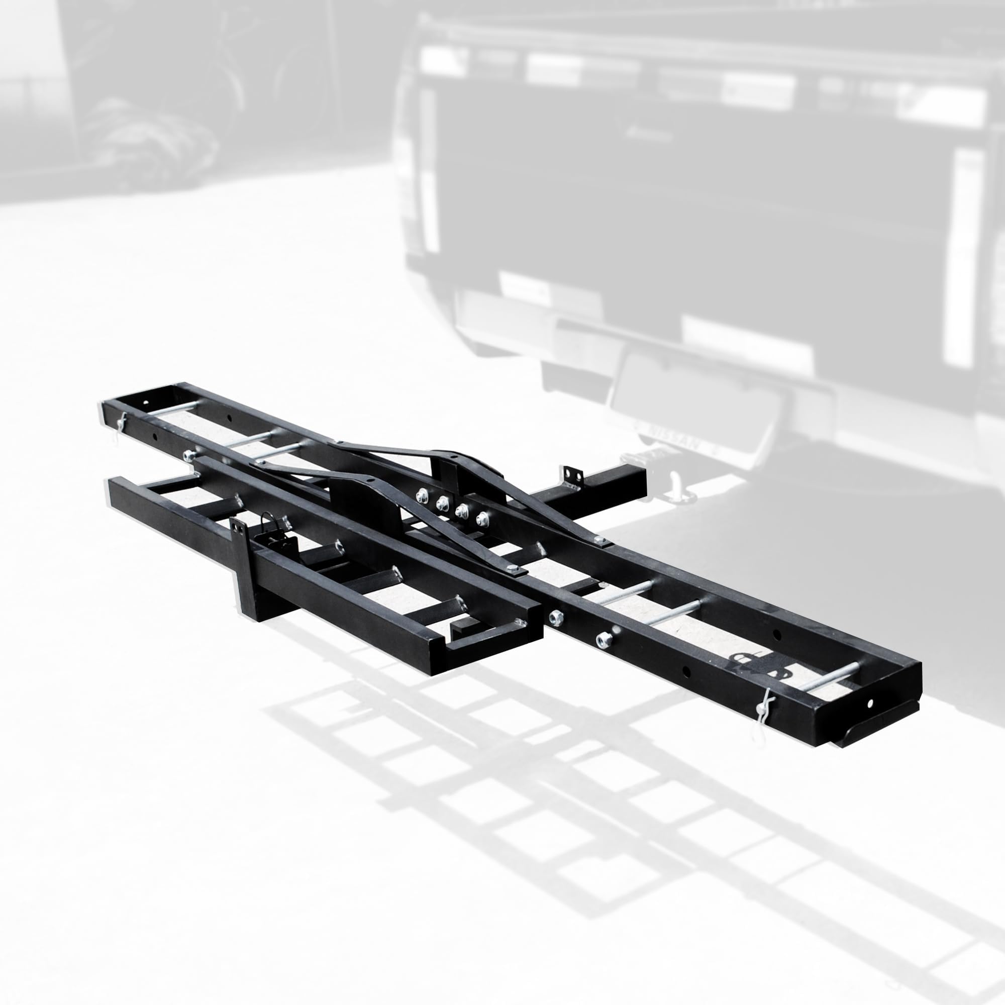 Rockland 500 lbs. Motorcycle Carrier Hitch Mount with Loading Ramp, Scooter Dirt Bike Hauler