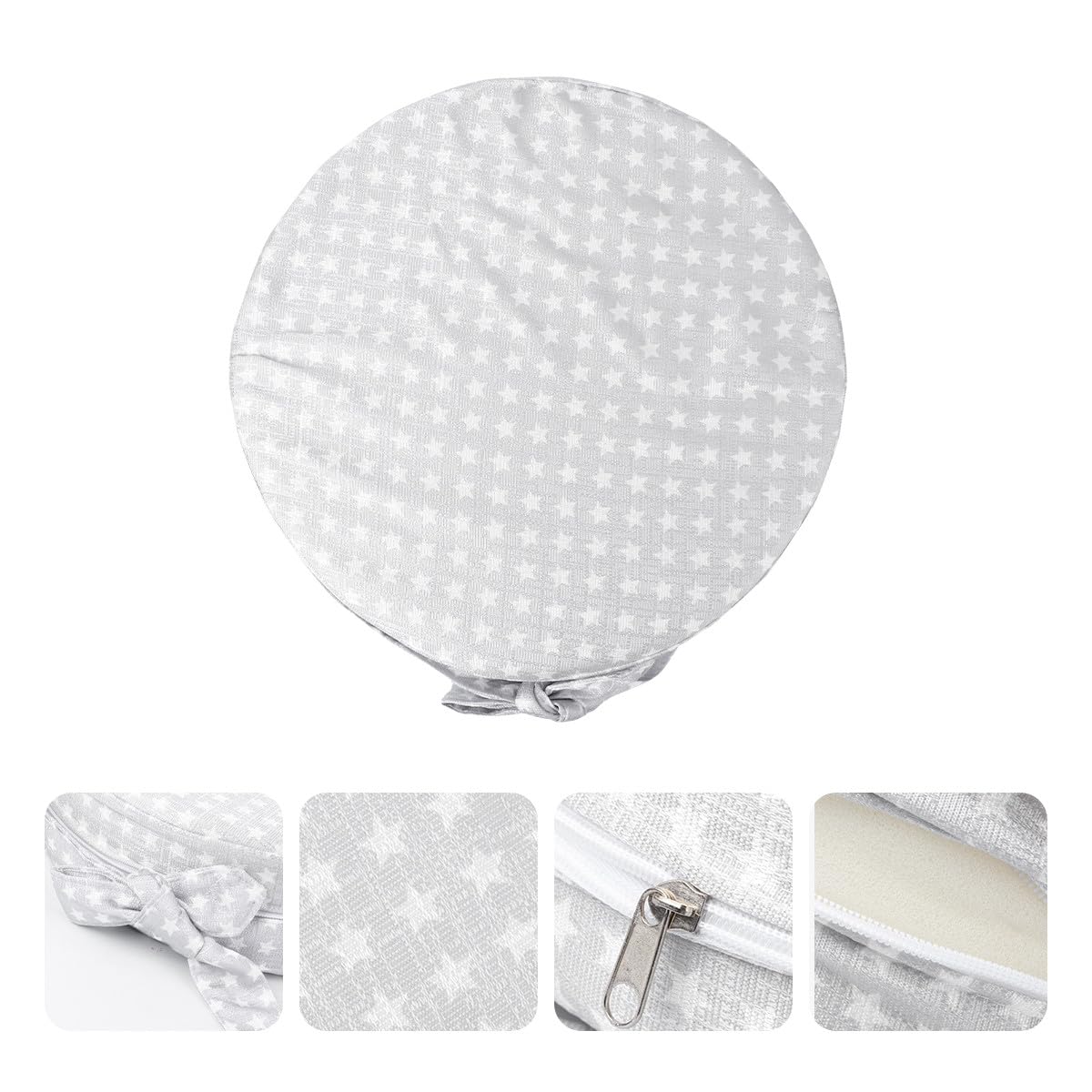 TOYANDONA Cuscino Rialzante Rotondo per Seggiolone Bambino Imbottitura Antiscivolo in Schiuma Comodo e Morbido per Uso Domestico e Ristorante