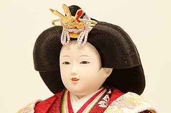 Amazon | 雛人形 コンパクト収納式親王飾りセット 吉祥模様の