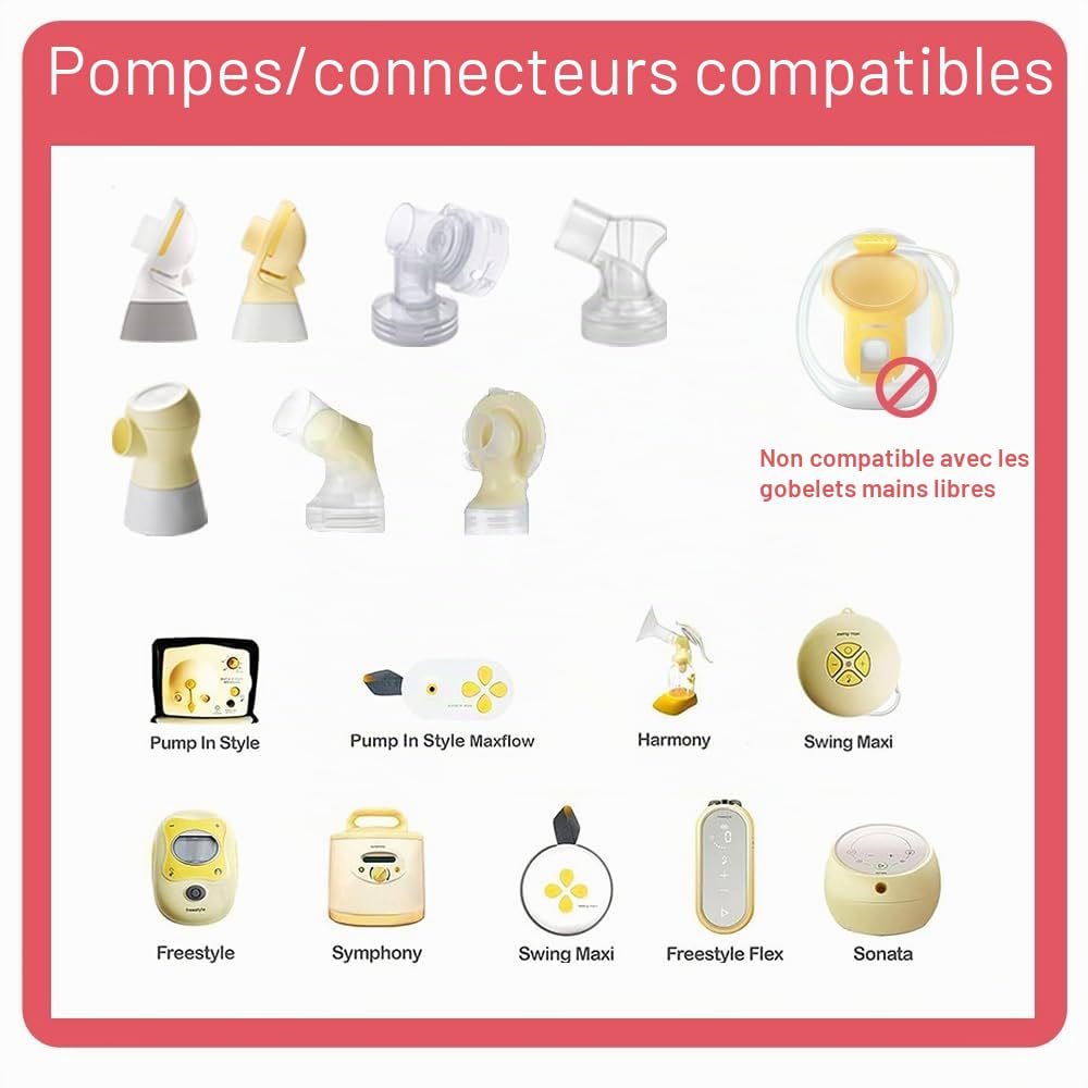 Boucliers ovales 17 mm compatibles Medela pièces rechange tire-lait Symphony Swing Maxi Harmony Personalfit Flex