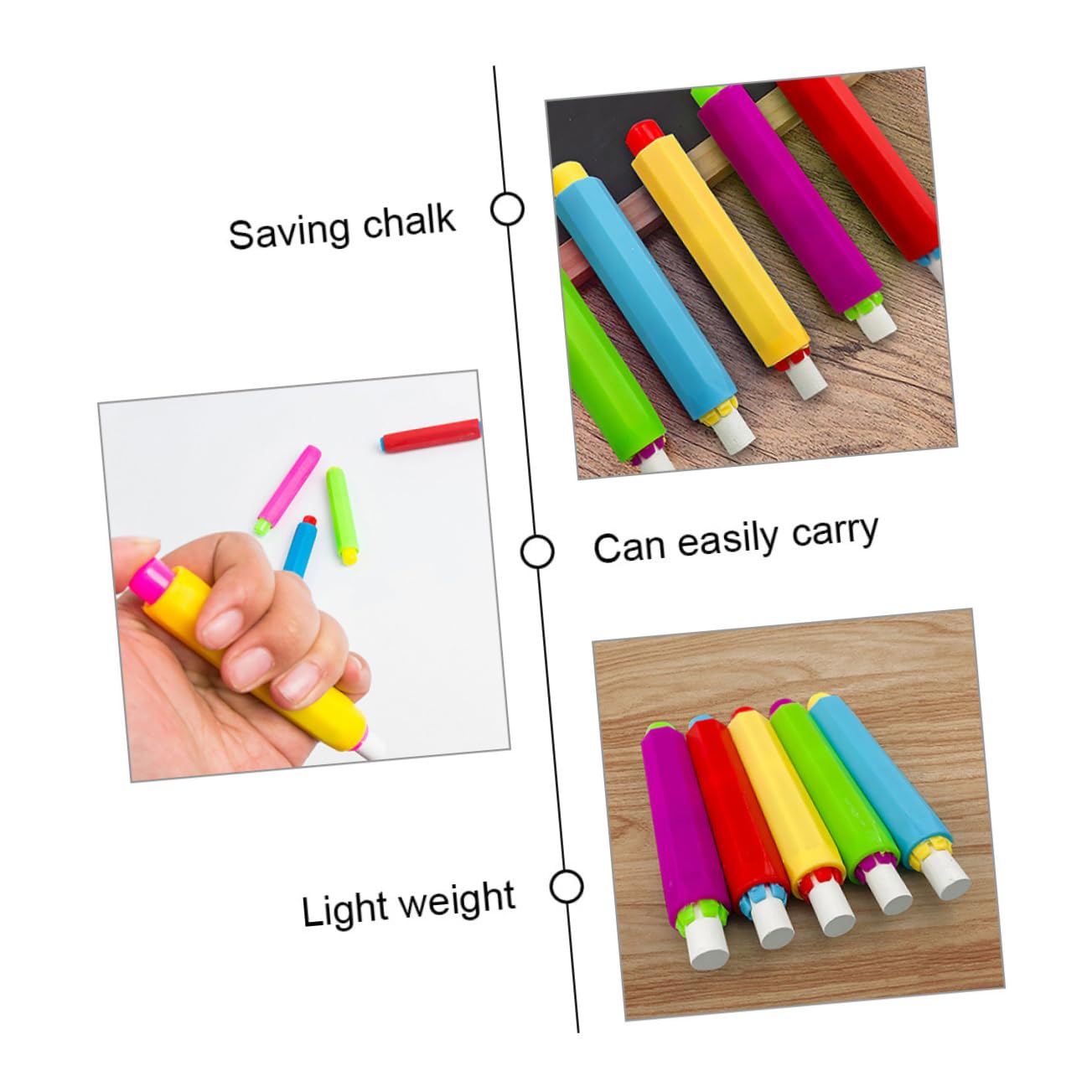 DOITOOL 5 Ensembles Support À Craie Plastique De Clips Réutilisables Pour École Porte Craie Pratique Et Compatible Avec Toutes Craies Facile À Nettoyer Utiliser 25 Pièces * 5