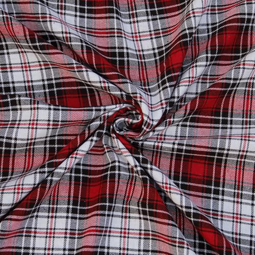 Image of BIGREAMS Premium 100% Cotton Checkered Unstitched Shirt Fabric For Men's - 0% Color Fade, Summer Shirt Piece, Breathable Fabric, 150 CM WIDE