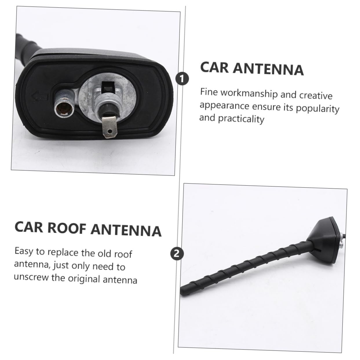 Homoyoyo Antena Modificada para Coche Sencilla y Duradera para Decoración de Techo Interiores