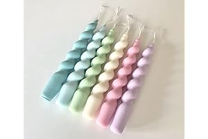 Purple Palo Santo Santa Taper Candles with Twisted Soy