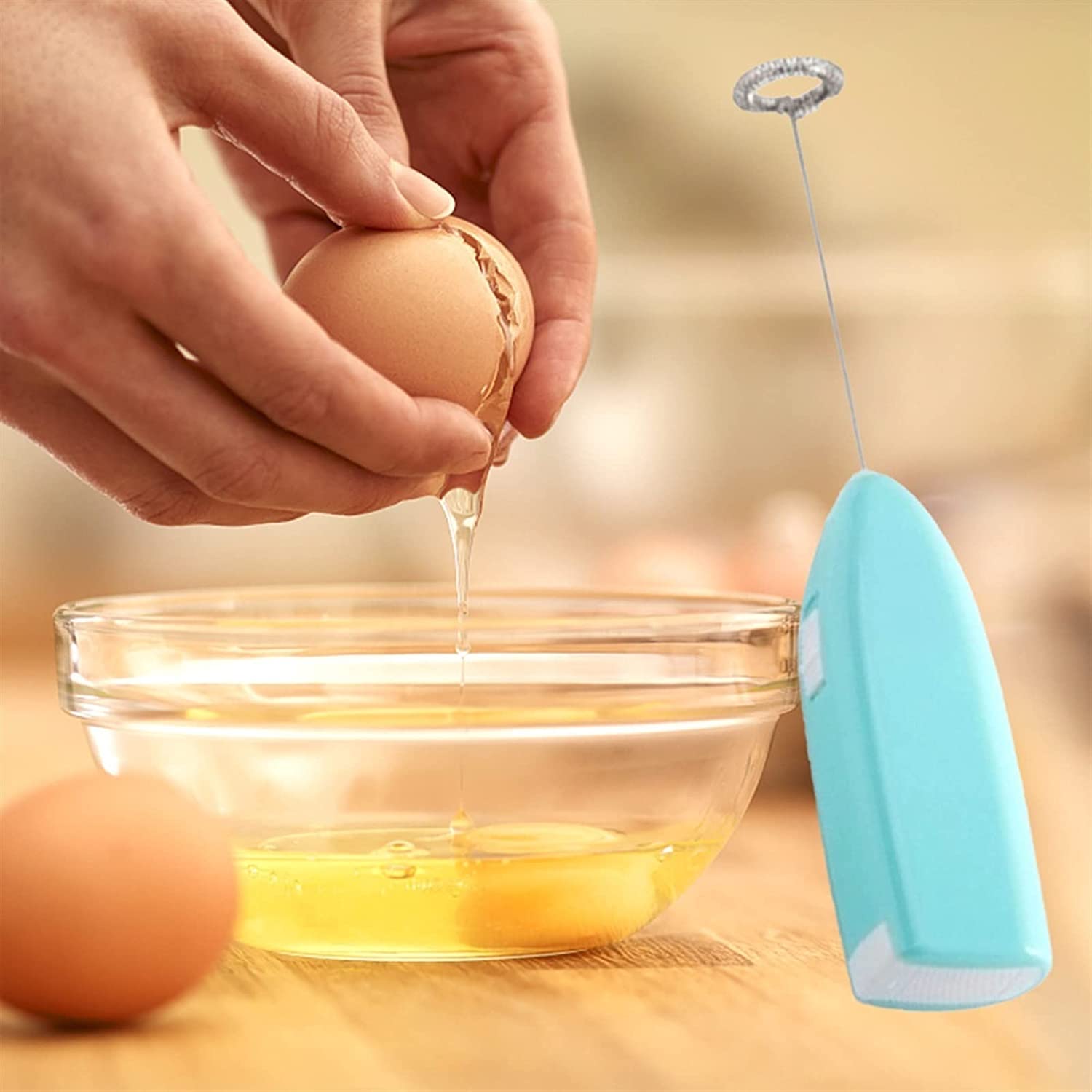 Frullino per Le Uova Mini Manico Agitatore Latte Bevanda caffè Frullino Mixer Frullino per Le Uova Elettrico Schiuma Pratico Strumento di Cottura da Cucina