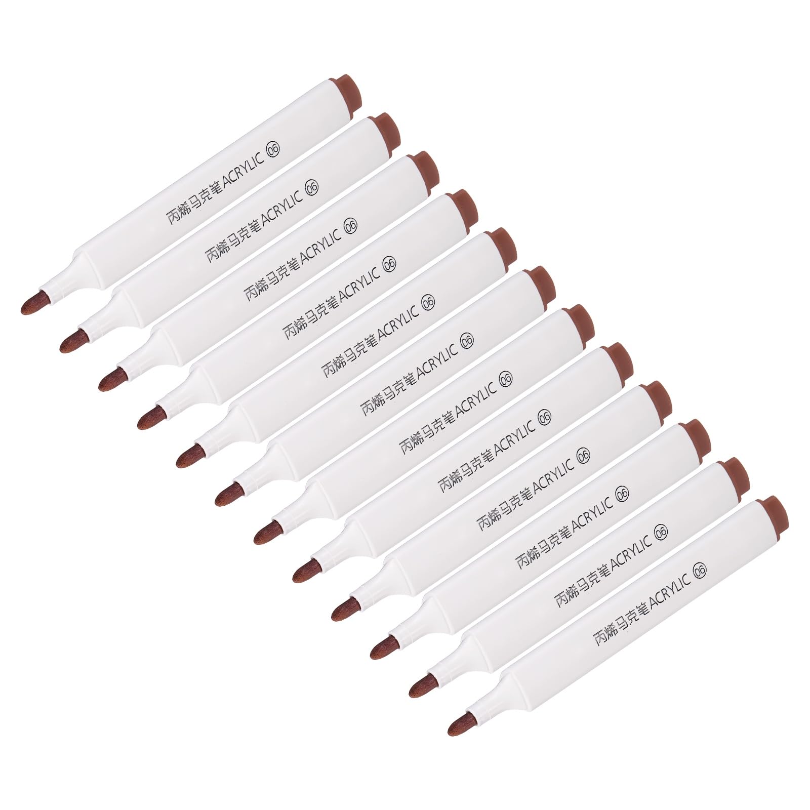 PATIKIL Acrylic Paint Marker Pens, 12Pcs Bold Tip Paint Pen Waterproof Water Based for Rock Painting Wood DIY Craft Glass Ceramic Canvas, Caramel